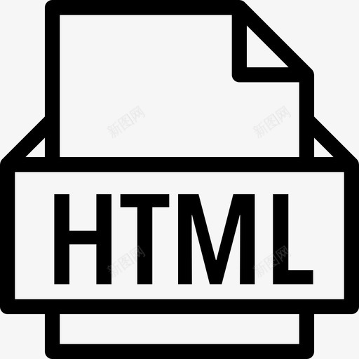 Html文件格式线性图标svg_新图网 https://ixintu.com Html 文件格式 线性