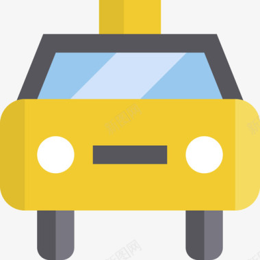 出租车冒险和旅行彩色扁平图标图标