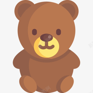 泰迪熊幼儿园公寓图标图标
