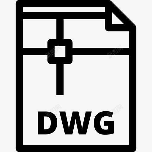 Dwg文件类型3线性图标svg_新图网 https://ixintu.com Dwg 文件类型3 线性