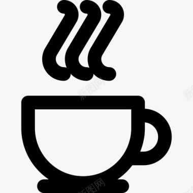 咖啡杯公司图标直线型图标