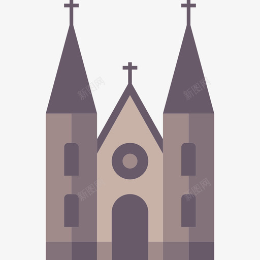 教堂城市元素系列公寓图标svg_新图网 https://ixintu.com 公寓 城市元素系列 教堂