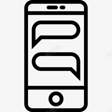 智能手机基本套件2线性图标图标