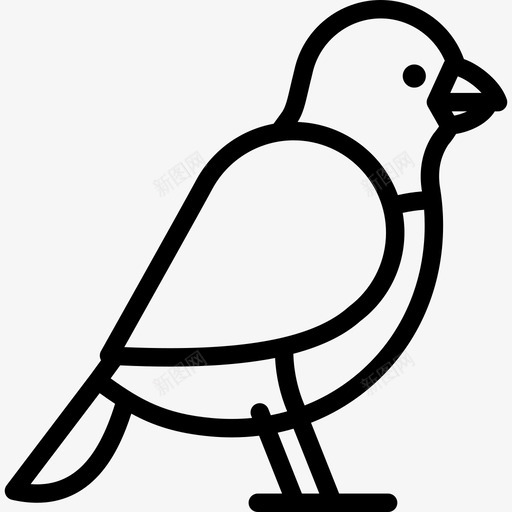 鸟类自然线性组合图标svg_新图网 https://ixintu.com 自然线性组合 鸟类