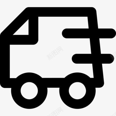送货卡车物流配送图标集合粗体圆形图标