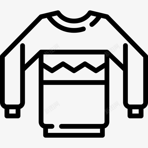 毛衣时髦款式直线型图标svg_新图网 https://ixintu.com 时髦款式 毛衣 直线型