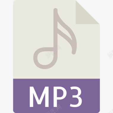 Mp3文件类型平面图标图标