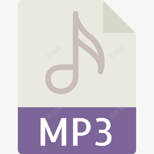 Mp3文件类型平面图标svg_新图网 https://ixintu.com Mp3 平面 文件类型