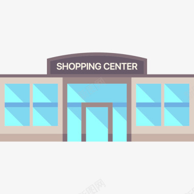 购物中心城市元素系列公寓图标图标