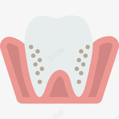 臼齿医学断言扁平图标图标