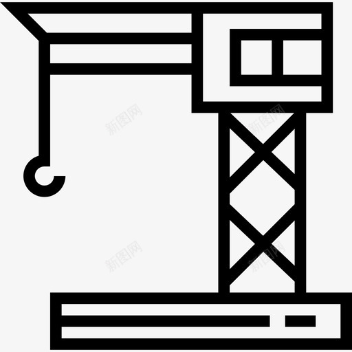 起重机工业3直线图标svg_新图网 https://ixintu.com 工业3 直线 起重机