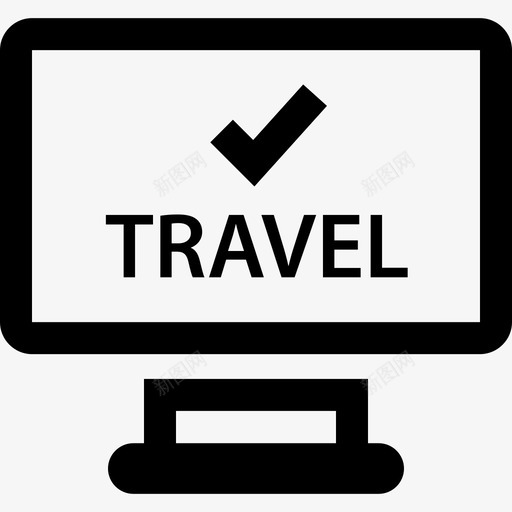 旅行社户外度假直线型图标svg_新图网 https://ixintu.com 户外度假 旅行社 直线型