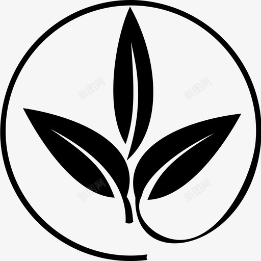生态绿色树叶图标svg_新图网 https://ixintu.com 树叶 生态 绿色 自然