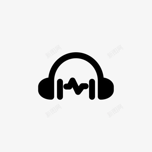 耳机听音乐图标svg_新图网 https://ixintu.com 听 基本的用户界面元素填充 歌曲 耳机 音乐