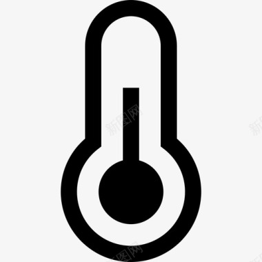 温度计气象装置3线性图标图标