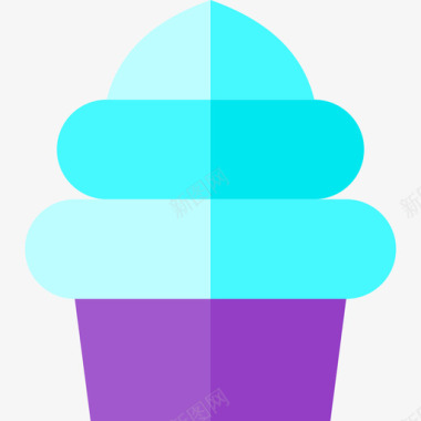 冷冻酸奶食品和餐厅套餐平板图标图标