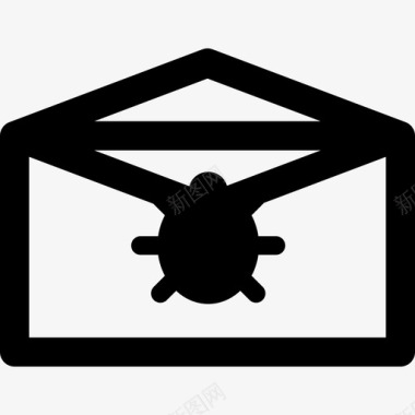 垃圾邮件计算机安全5线性图标图标
