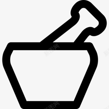 砂浆厨房用品直线型图标图标