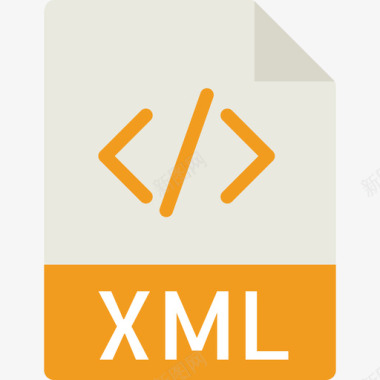 Xml文件类型平面图标图标