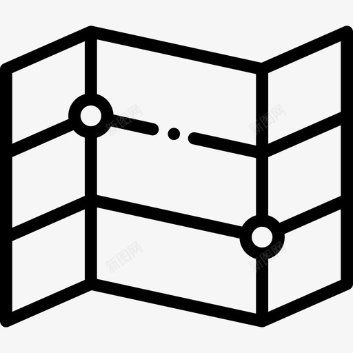 街道地图位置集合线性图标svg_新图网 https://ixintu.com 位置集合 线性 街道地图