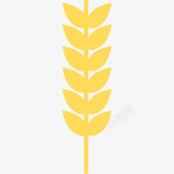 农家小麦小麦食品农家元素套装图标高清图片