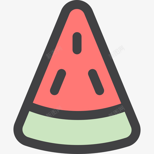 西瓜野餐和烧烤图标线性颜色svg_新图网 https://ixintu.com 线性颜色 西瓜 野餐和烧烤图标