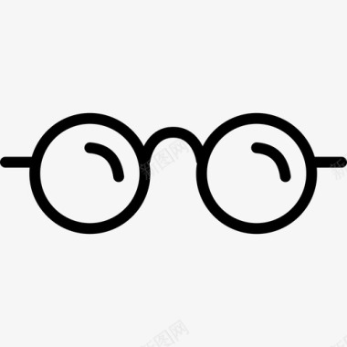 眼镜科学和教育直系图标图标