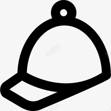 帽子工业图标系列粗体圆形图标