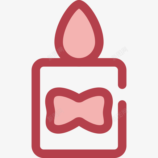 蜡烛生日派对5红色图标svg_新图网 https://ixintu.com 生日派对5 红色 蜡烛