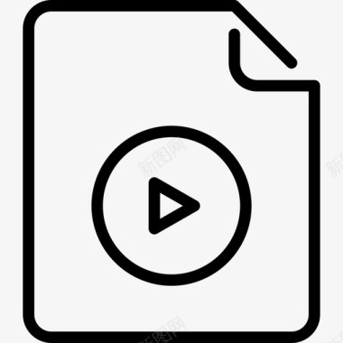 视频文件文件格式2线性图标图标