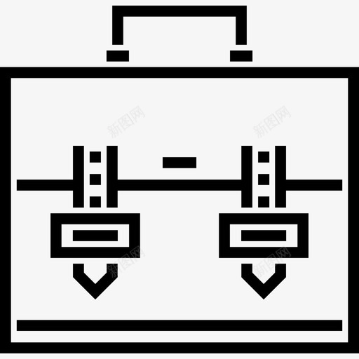 公文包工具4线性图标svg_新图网 https://ixintu.com 公文包 线性 设计工具4