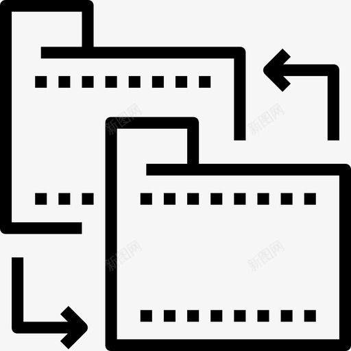 传输数据和网络线性图标svg_新图网 https://ixintu.com 传输 数据和网络 线性