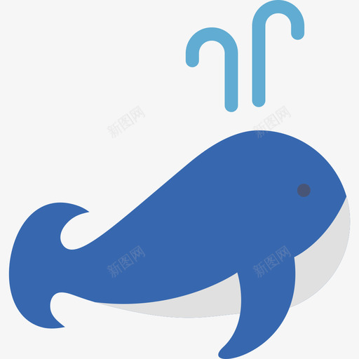 鲸鱼动物海洋生物扁平的颜色图标svg_新图网 https://ixintu.com 动物 海洋生物扁平的颜色 鲸鱼