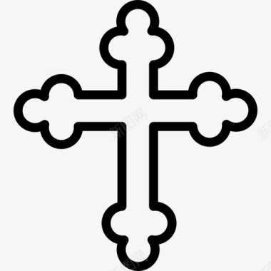 十字架宗教元素直系图标图标