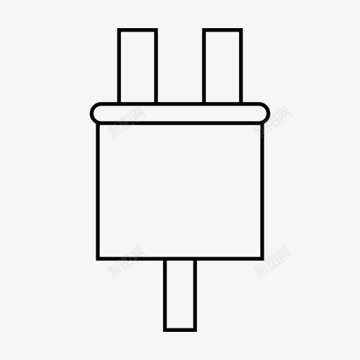 连接器充电电线图标svg_新图网 https://ixintu.com 充电 插头 电气 电源 电线 硬件 连接器