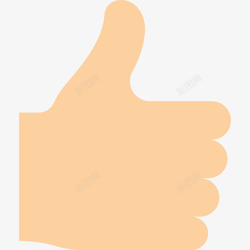 大拇指向上手和手势3平直图标svg_新图网 https://ixintu.com 大拇指向上 平直 手和手势3