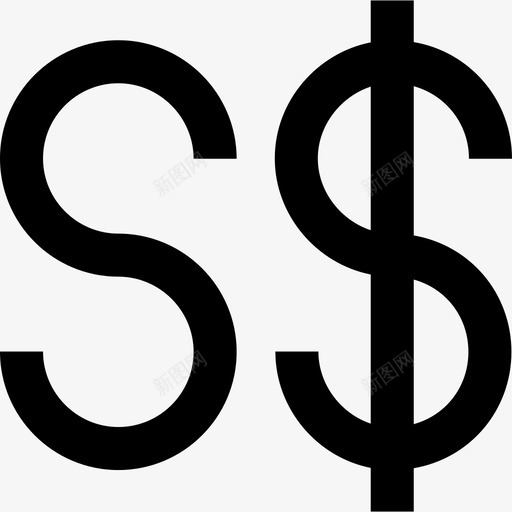新加坡元象征世界货币直线图标svg_新图网 https://ixintu.com 新加坡元 直线 象征世界货币