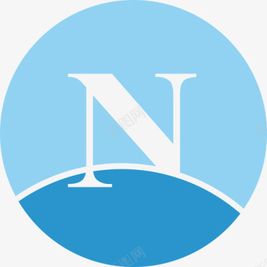 Netscape浏览器平面图标图标