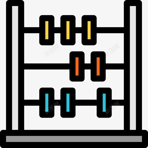 算盘学校设置2线颜色图标svg_新图网 https://ixintu.com 学校设置2 算盘 线颜色