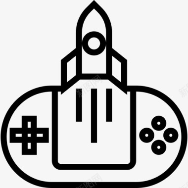 游戏机视频游戏线性图标图标