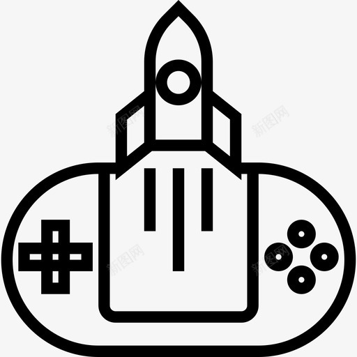 游戏机视频游戏线性图标svg_新图网 https://ixintu.com 游戏机 线性 视频游戏