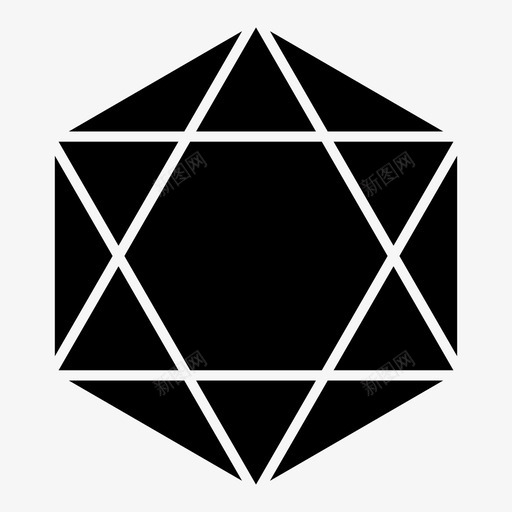 六边形几何体形状图标svg_新图网 https://ixintu.com 六边形 几何体 实心形状 形状 星形