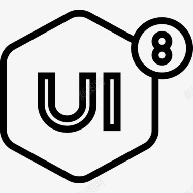 Ui8品牌系列线性图标图标