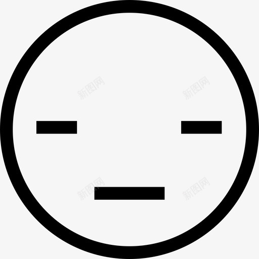 无聊圆润的表情符号集线性图标svg_新图网 https://ixintu.com 圆润的表情符号集 无聊 线性