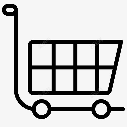 购物车送货市场图标svg_新图网 https://ixintu.com 商店 在线 市场 营销 营销大纲 购物车 送货