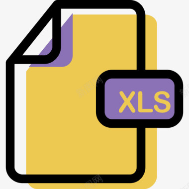 Xls颜色文件类型和内容资源图标图标