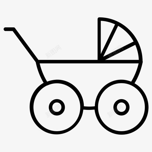 婴儿车婴儿马车图标svg_新图网 https://ixintu.com 保姆 婴儿 婴儿车 马车
