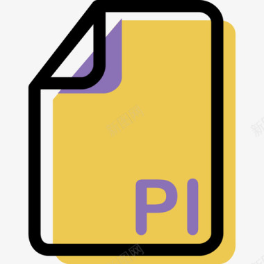 Pi颜色文件类型和内容资源图标图标