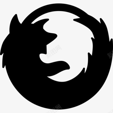 Firefox23徽标填充图标图标
