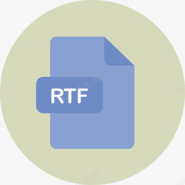 Rtf文件类型2圆形平面图标图标